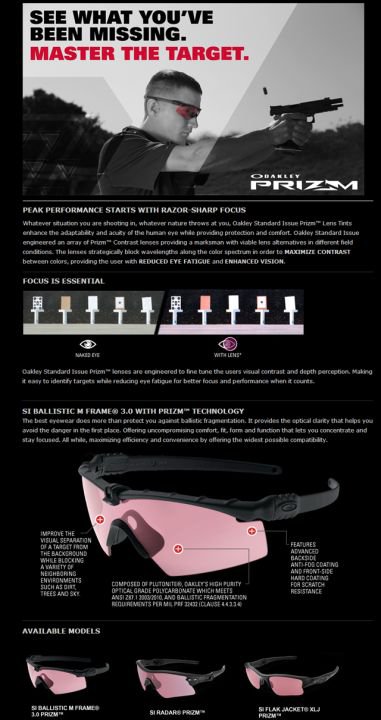 New technologies in optics for shooters "Oakley"