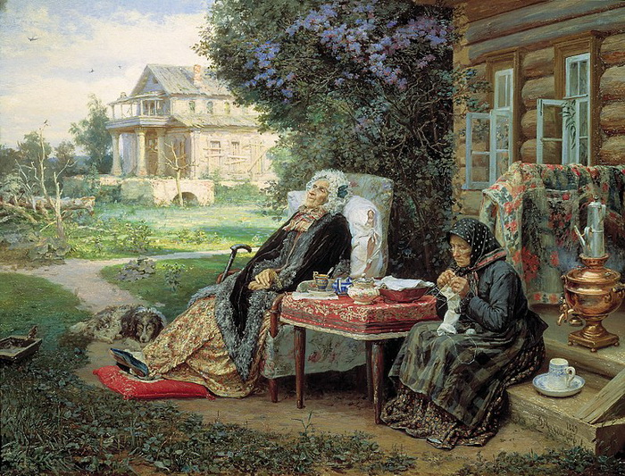 В. Максимов. Все в прошлом Дворянская старость: Русские старушки-аристократки на картинах XIX века