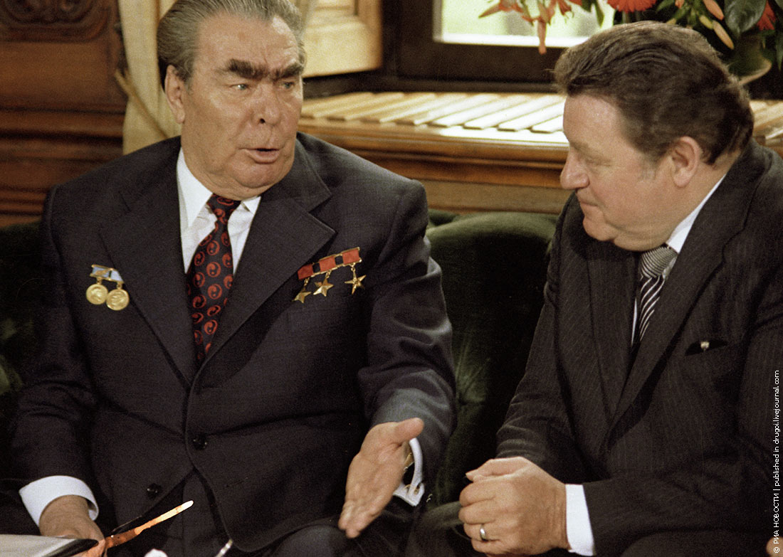 1978 Разговор с председателем Христианско-социального союза Францем Йозефом Штраусом во время визита в ФРГ 1978 Разговор с председателем Христианско-социального союза Францем Йозефом Штраусом во время визита в ФРГ