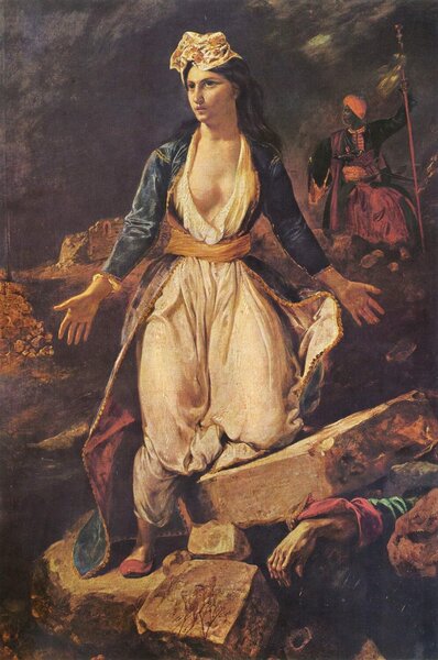 Греция на руинах Миссолонги, 1826