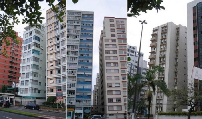 Жители Сантоса вынуждены проживать вот в таких «падающих» домах (Бразилия). | Фото: rc-cafe.blogspot.com.