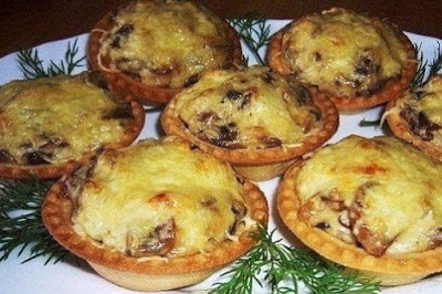 Жюльен в тарталетках — еще одна шикарная закуска на праздничный стол…