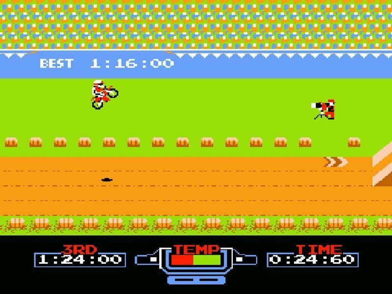 Excitebike Excitebike dendy, nes, детство, игры, ностальгия