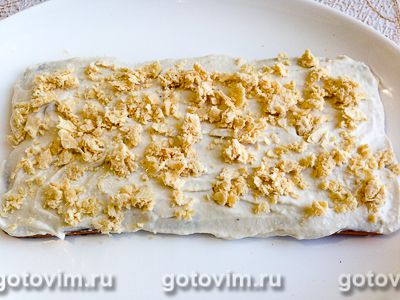 Фотографии рецепта Творожно-банановый торт из печенья без выпечки, 10 Творожно-банановый торт из печенья без выпечки