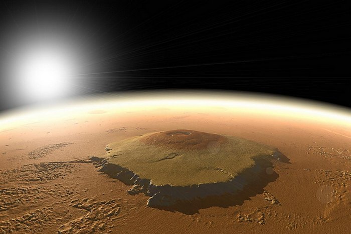 Солнечная система: самая высокая гора на Марсе.