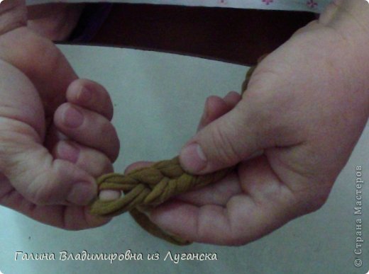 Мастер-класс Поделка изделие Моделирование конструирование Плетение Ваза-шкатулка из футболок МК Материал бросовый фото 5