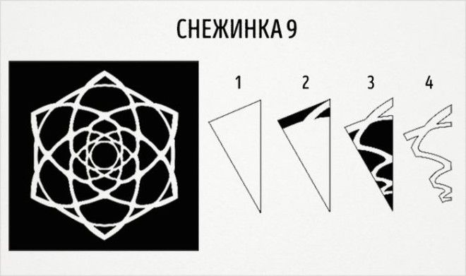 20 схем для вырезания снежинок из бумаги новый год, своими руками, снежинки