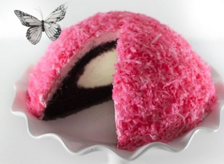 Торт Розовый снежок
