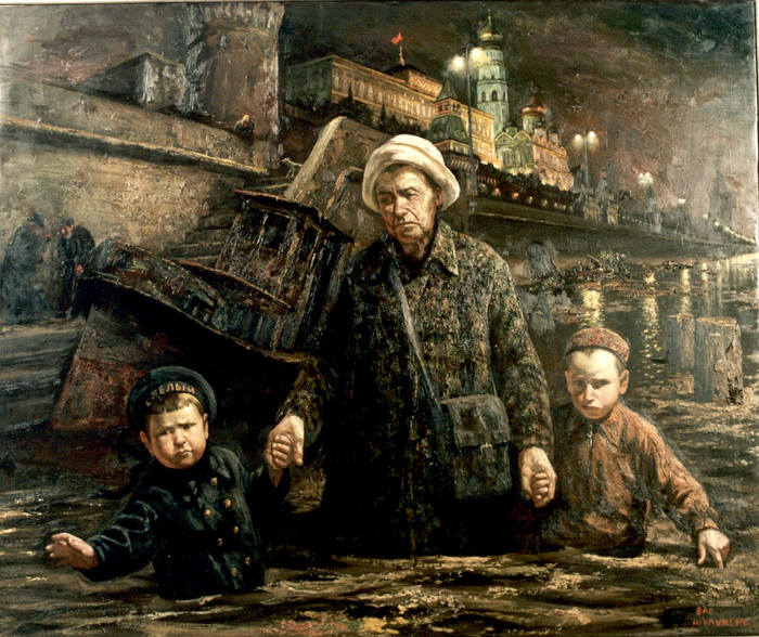 Прогулки с бабушкой по Москве-реке. Автор: Василий Шульженко. Прогулки с бабушкой по Москве-реке. Автор: Василий Шульженко.