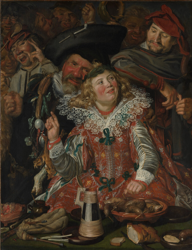 Франс Хальс "Весельчаки на масленице", 1617