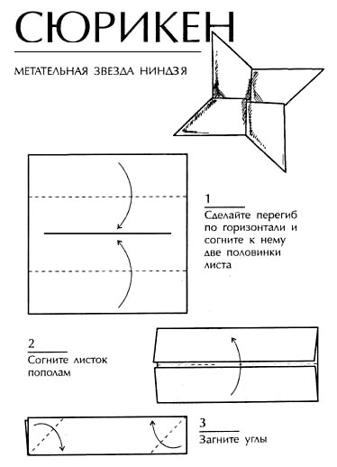 Как сделать из бумаги сюрикен поэтапно Как сделать из бумаги сюрикен поэтапно