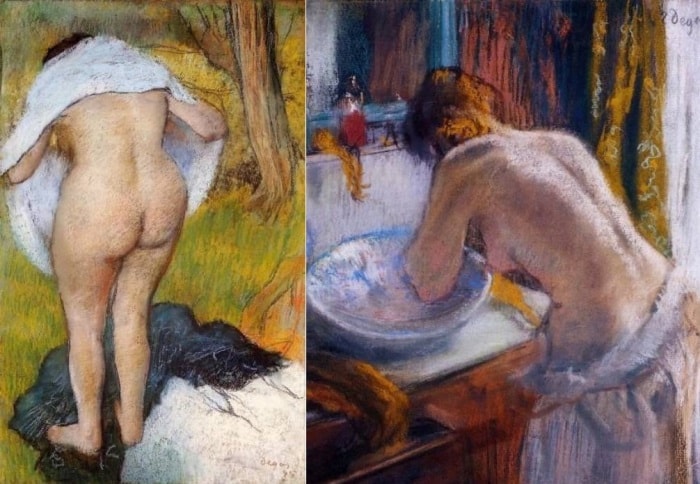 Эдгар Дега. Слева – *Вытирающаяся девушка*, 1885. Справа – *Утренний туалет*, 1884-1886 | Фото: artcontext.info Эдгар Дега. Слева – *Вытирающаяся девушка*, 1885. Справа – *Утренний туалет*, 1884-1886 | Фото: artcontext.info