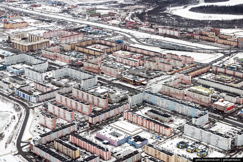 Новый Уренгой с высоты: газовая столица России Новый Уренгой с высоты: газовая столица России путешествия, факты, фото