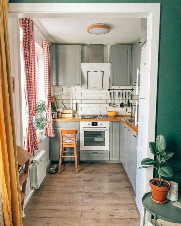 Как зонировать кухню в однокомнатной «хрущевке»со сносом стены? 6 реальных примеров
