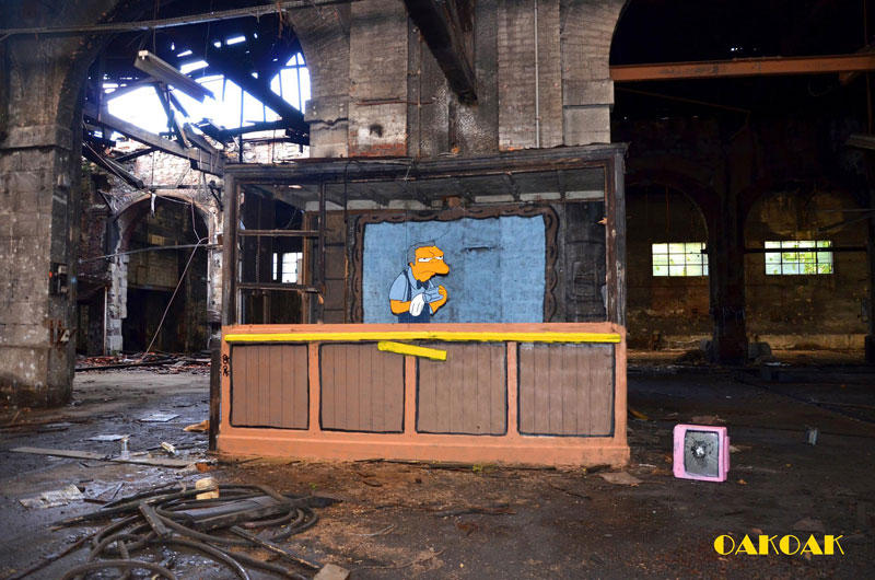 Уличное искусство, играющее с окружающей средой