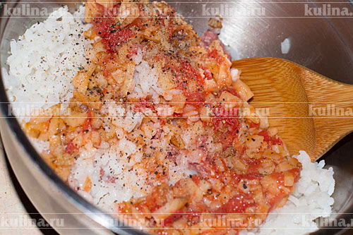Котлеты с рисом и овощами