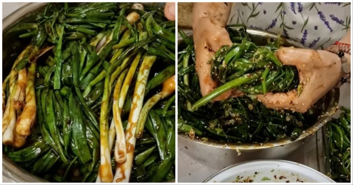 Потрясающая закуска: зеленый лук по-корейски