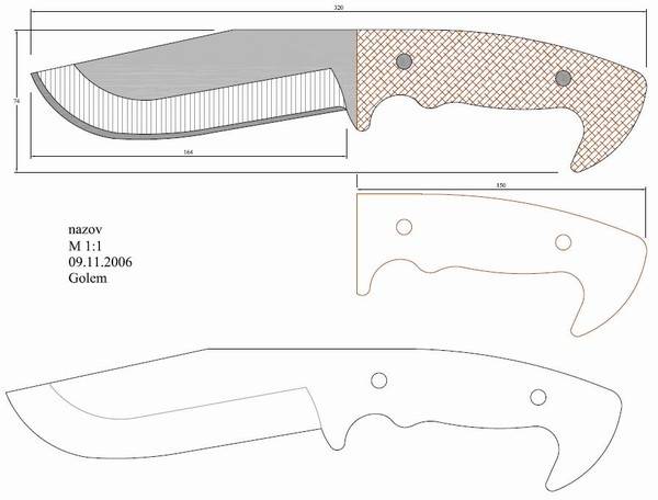 СХЕМЫ НОЖЕЙ НА ЛЮБОЙ ВКУС