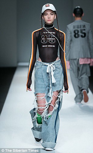 Vlada Dzyuba during the fashion show in Shanghai