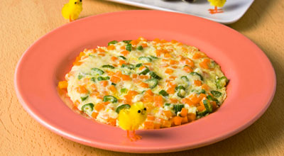 Яичница из перепелиных яиц с овощами