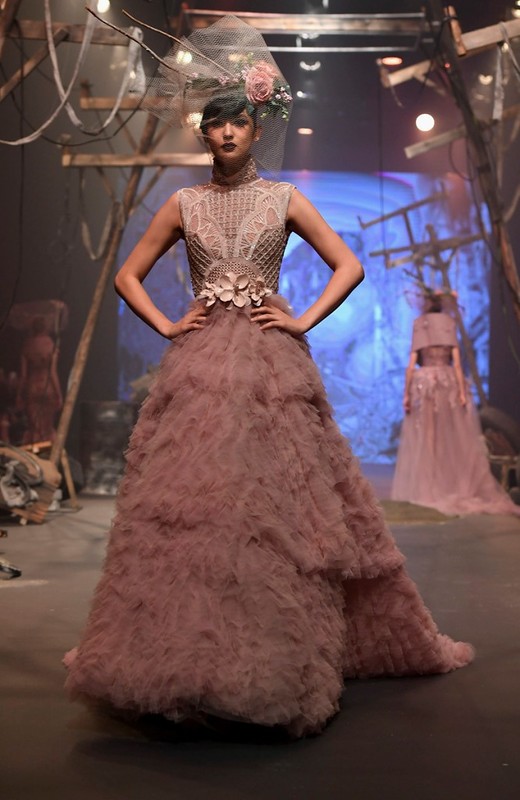 A model walks the runway during the Amato show at Fashion Forward March 2017 held at the Dubai Design District on March 25, 2017 in Dubai, United Arab Emirates.