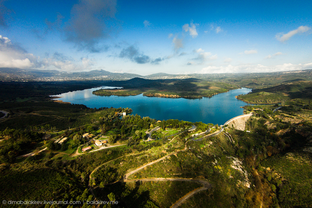 Греция, Марафонское озеро. дрон, красота, мир, пейзаж