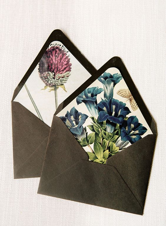 DIY Botanical Envelope Liners