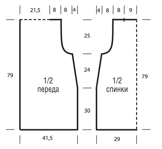 Длинный ажурный жилет спицами Длинный ажурный жилет спицами