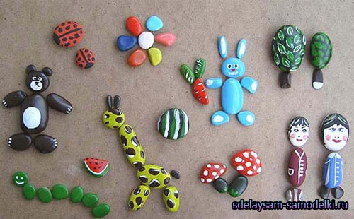 Магнитики из морских камешков