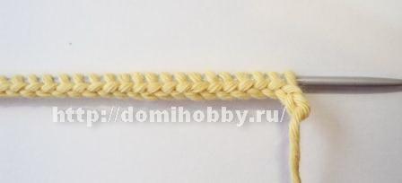 Вязание спицами. Набор петель косичкой, с открытыми петлями