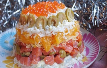 Вкусные салаты на праздничный стол Вкусные салаты на праздничный стол