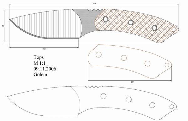СХЕМЫ НОЖЕЙ НА ЛЮБОЙ ВКУС