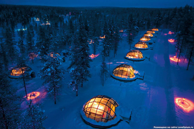 Уникальная гостиница в Лапландии со стеклянными иглу (20 фото)