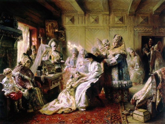 Константин Маковский, Под венец. 1884 Константин Маковский, Под венец. 1884