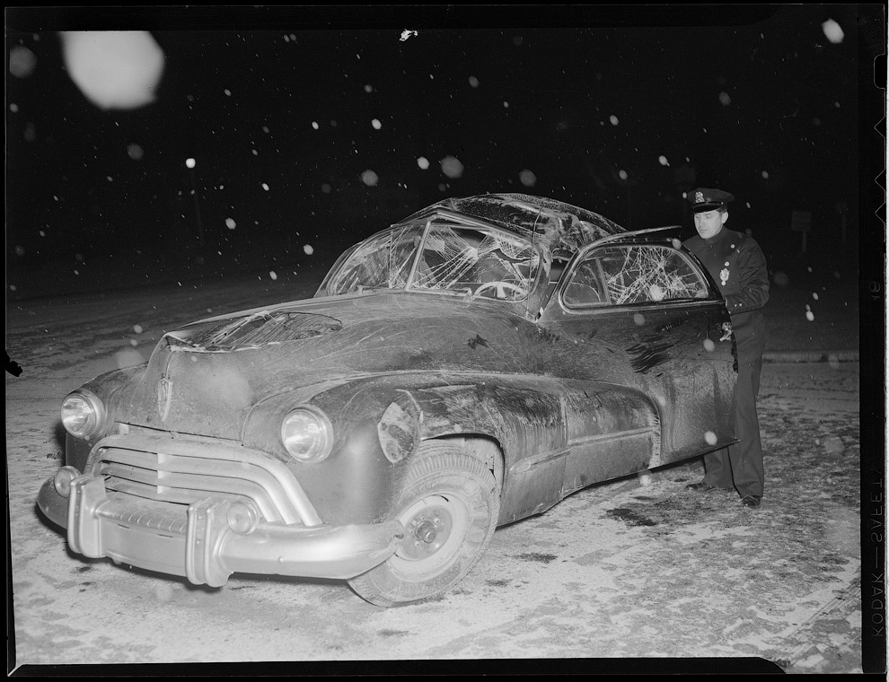 Фото подборка аварий на дорогах Америки в 1930—1950 годах