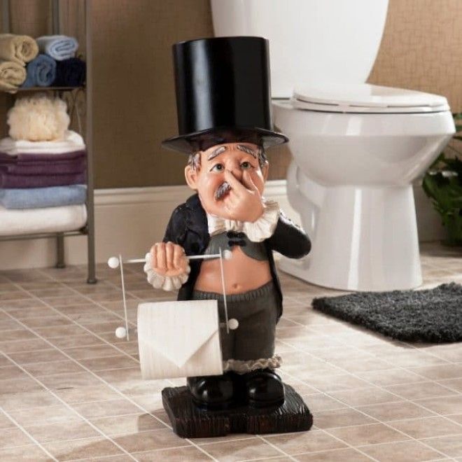 10 самых уморительных держателей туалетной бумаги