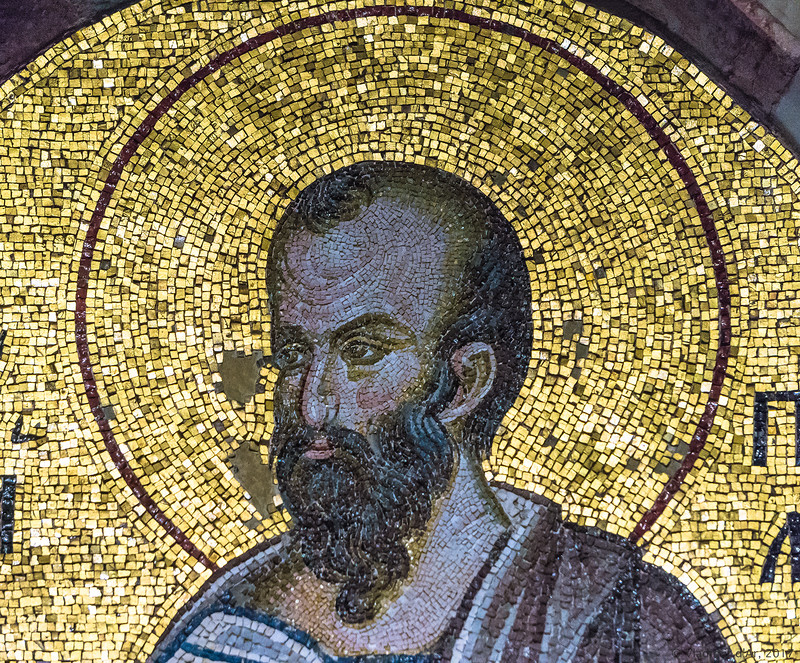 Апостол Павел. Мозаики и фрески монастыря Хора. Церковь Христа Спасителя в Полях.