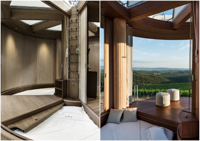 Спальную зону, рассчитанную на двух человек, можно спрятать под раздвижным полом (концепт Casa Ojala'). Спальную зону, рассчитанную на двух человек, можно спрятать под раздвижным полом (концепт Casa Ojala').