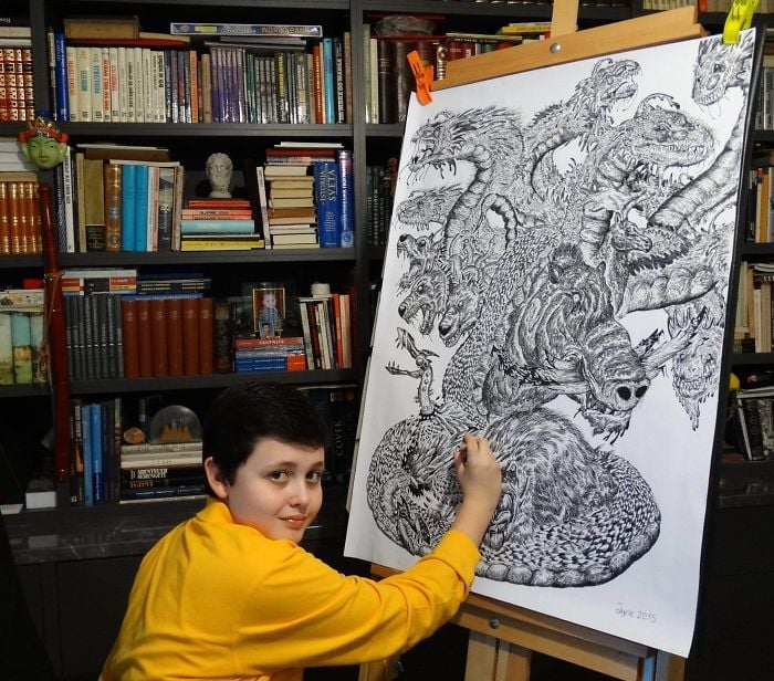 15-летний мальчик рисует животных по памяти! Просто невероятный талант 15-летний мальчик рисует животных по памяти! Просто невероятный талант