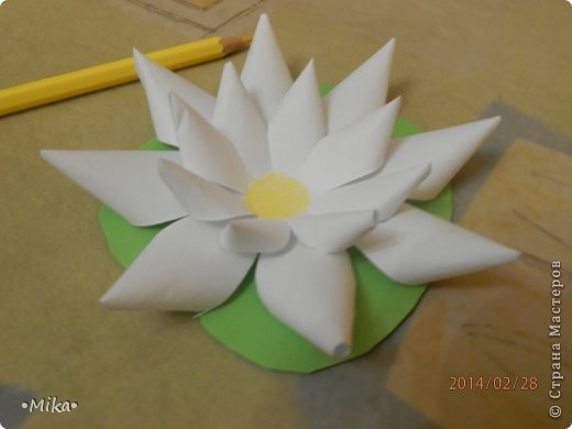 РУКОДЕЛИЕ Оригами кувшинка лотос из бумаги для начинающих Lotus origami paper handmade for junior