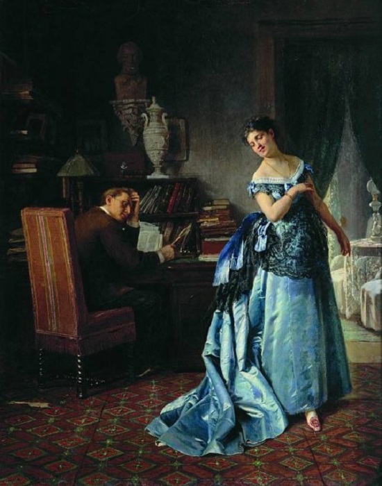 «Жена-модница». (Сборы на бал). (1872). Автор: Фирс Журавлев. «Жена-модница». (Сборы на бал). (1872). Автор: Фирс Журавлев.