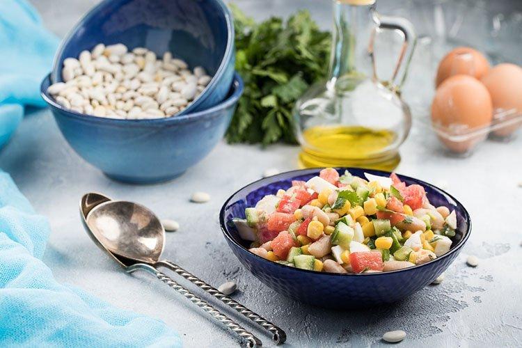 Салат с фасолью и виноградом - рецепты