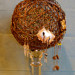 Decorative earring stand ,Glass and copper wire , up cycled found objects