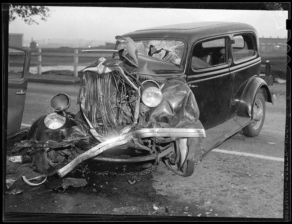 Фото подборка аварий на дорогах Америки в 1930—1950 годах