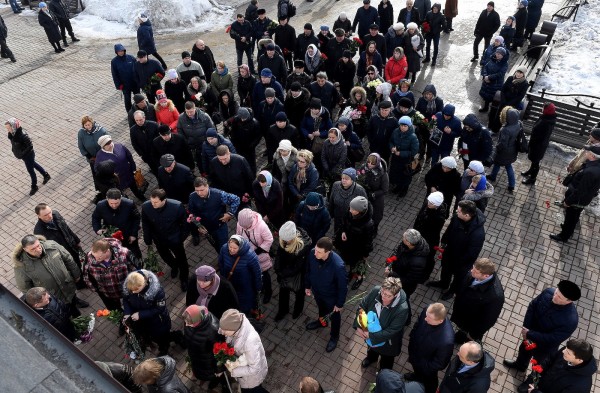 В Кемерево прощаются с погибшими при пожаре в «Зимней вишне»