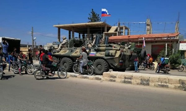 БТР-82А на службе российской военной полиции в Даръа