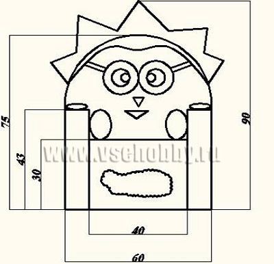 общая схема детского кресла смешарика ручной работы