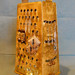 Earring stand ,Kitchen grater turns into an earring holder, gold leaf gilded, surrealistic style object,