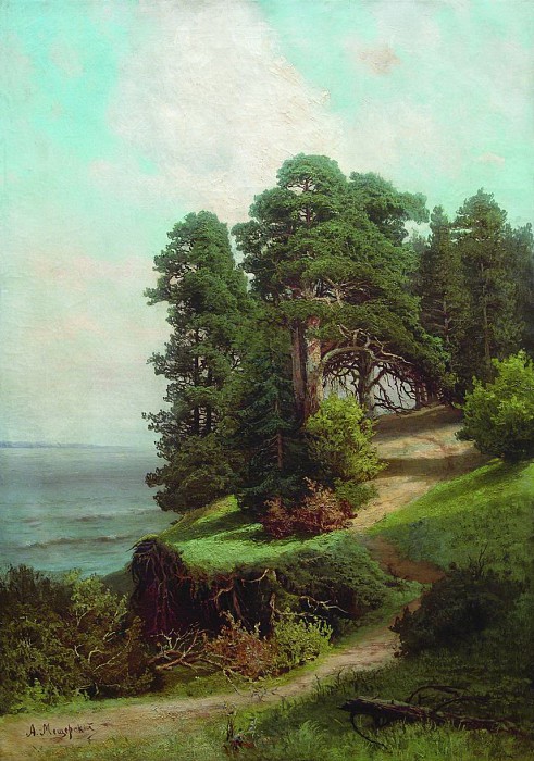 «Обрывистый берег. Сосны» (1880-е). «Обрывистый берег. Сосны» (1880-е).