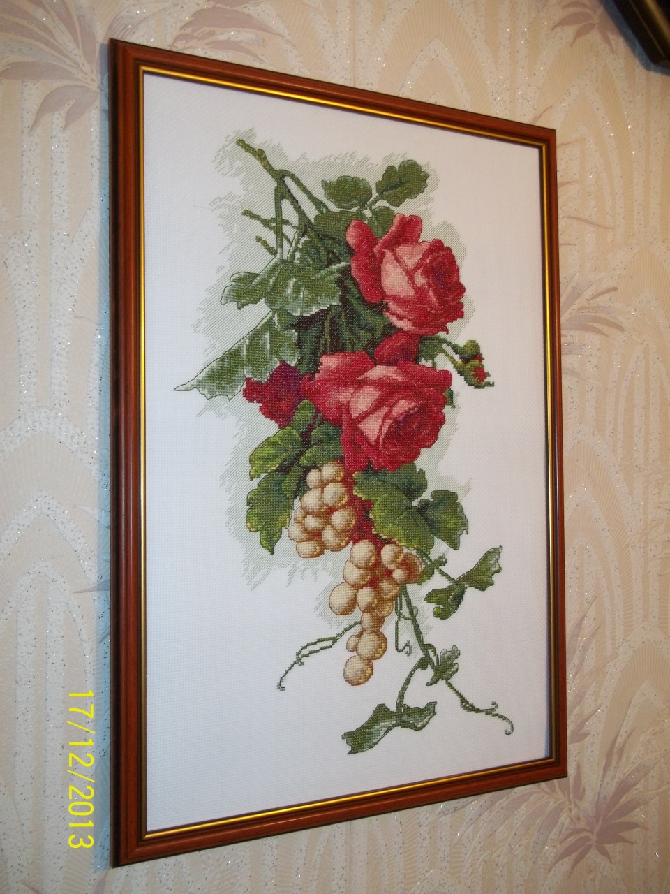 Виноград с розами вышивка 93